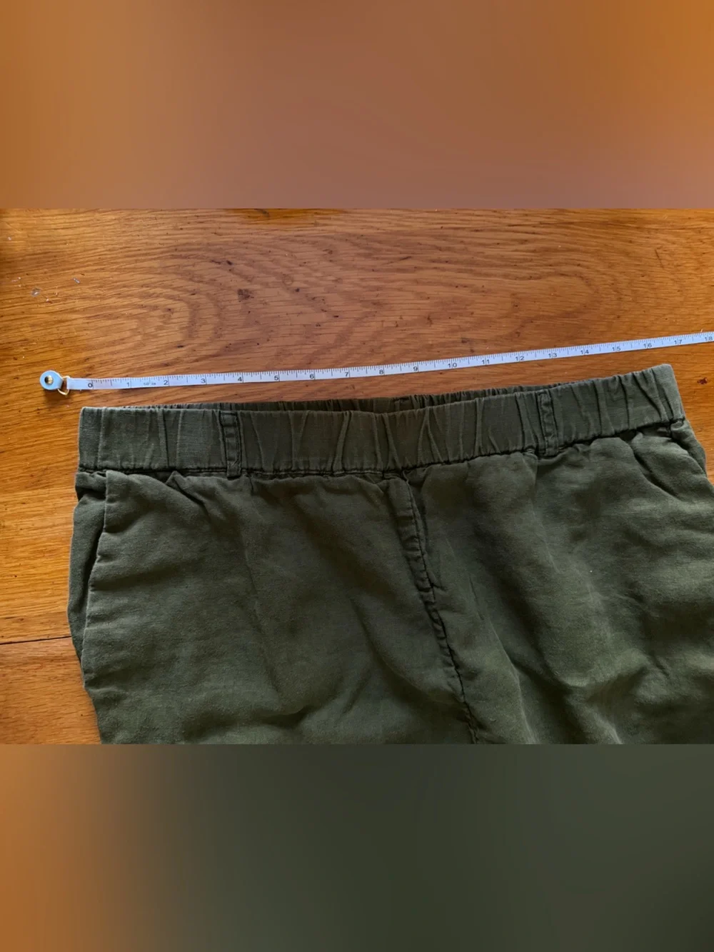 Quince Women’s Size Large Extra Large Martini Olive Green European Linen Pants
